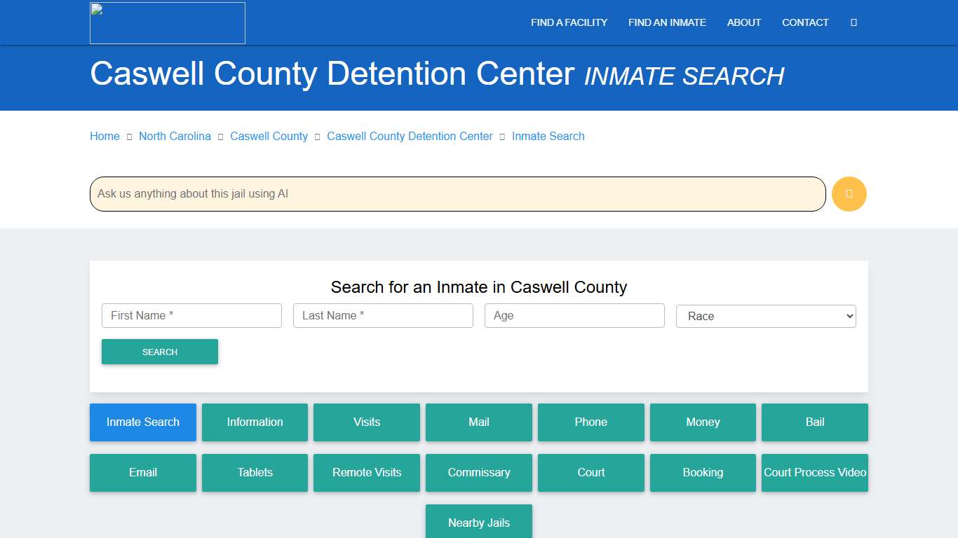 Caswell County Inmate Search & Roster Find Inmates NC
